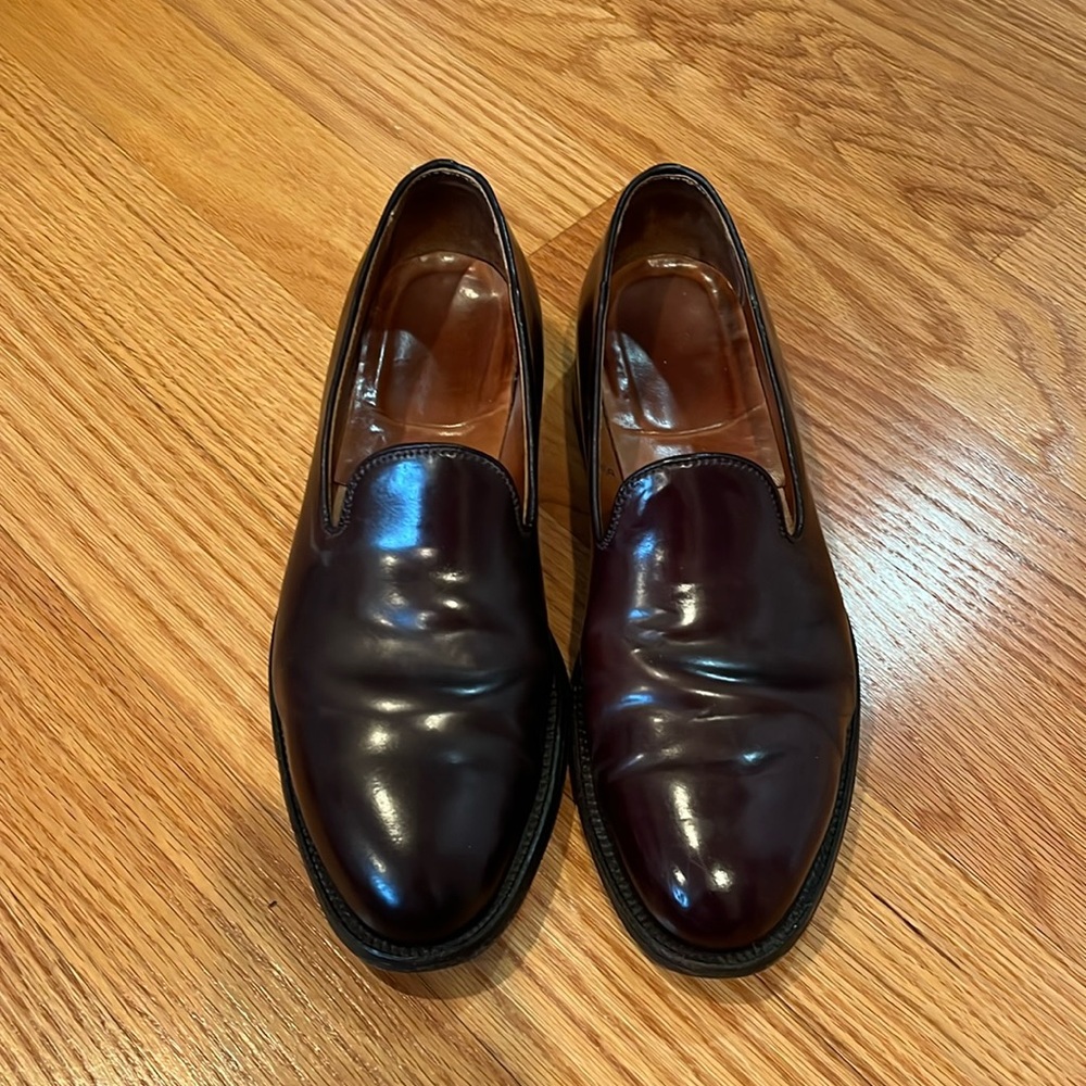 Men’s Alden Shell Cordovan / Burgundy Loafers, 10.5